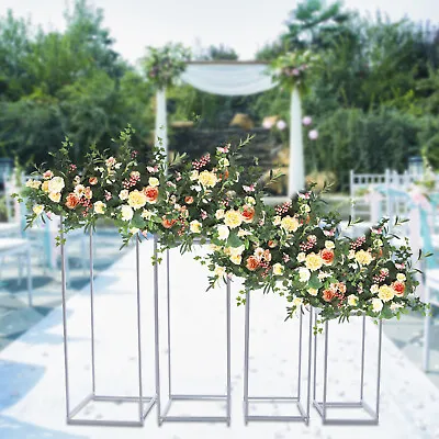 4Pcs Metal Flower Rack Vase Stand Prop Geometric Column For Wedding Party Decor • $51.30