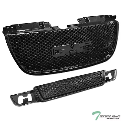 $130 • Buy Topline For 2007-2014 Yukon Denali Round Hole Mesh Hood Grill+Bumper Grille -Blk