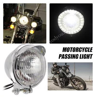 $29.99 • Buy 5'' Chrome LED Headlight Fit For Yamaha V-Star 650 950 1100 Custom Classic USA