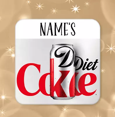 Diet Coke Add Name Diet Coke Gift Gift Coaster Birthday Gift Drink Gift • £5.49