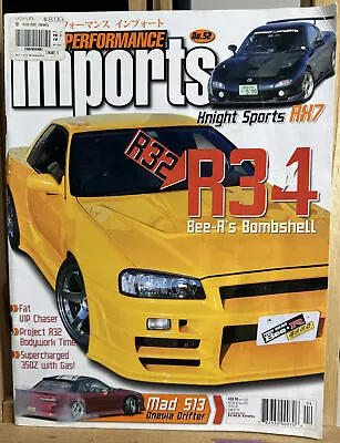 High Performance Imports Magazine  No 52 In Ok Condition • $8.79