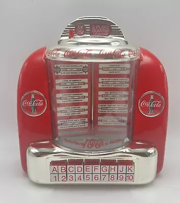 Vintage Coca-Cola Tabletop Jukebox Collectible Musical Bank Seeburg Wall-o-Matic • £168.78