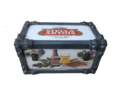 Stella Artois Metal Storage Chest Trunk Retro Vintage Drink Large Tool Box 36cm • £24.99