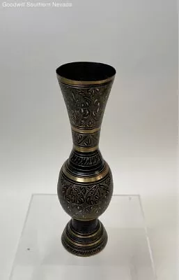 Unbranded Black & Gold Toned Metal Vase • $12.99