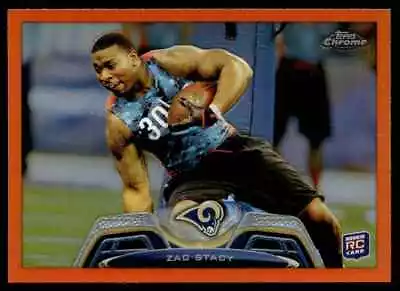 $1 • Buy 2013 Topps Chrome Orange Refractor Zac Stacy Rookie St. Louis Rams #90