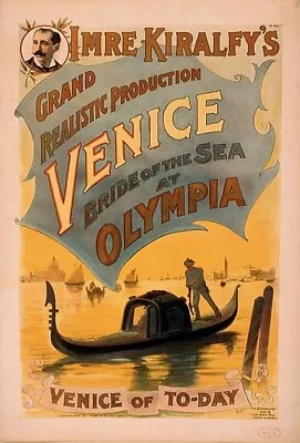 Venice In London *2x3 Fridge Magnet* Imre Kiralfy's Gorgeous Spectacular  Poster • $8.95