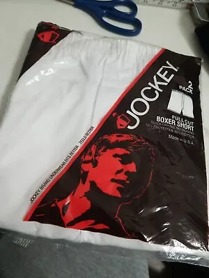 Vtg 1983 New JOCKEY 2pk Boxer Short Mens White Full Cut Underwear 30 Deadstock  • $39.99