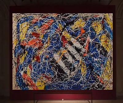 Jackson Pollock Style￼ Canvas￼￼ Painting XL 81” X 62”(6’foot9”in)ModernAbstract • $477