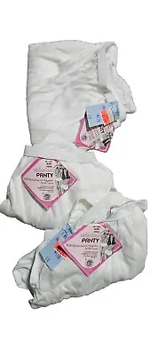 Vtg Eiderlon White  Panty 50/50 Cotton Polyester Size 10XX NOS RN15020 Lot Of 3 • $65