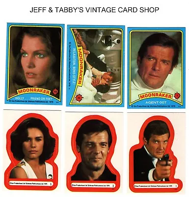 1979 Topps Moonraker James Bond 007 Cards-stickers / See Drop Down Menu • $0.99