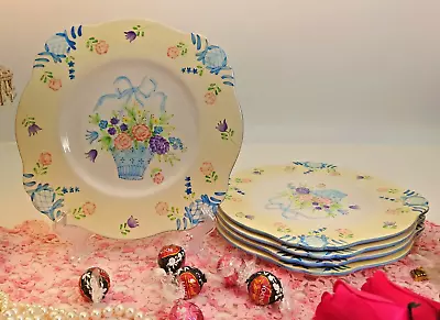 J Willfred By Julia Bullmore Castle&Cottage Luncheon Plates Amelie 9-3/8  Set 5 • $39