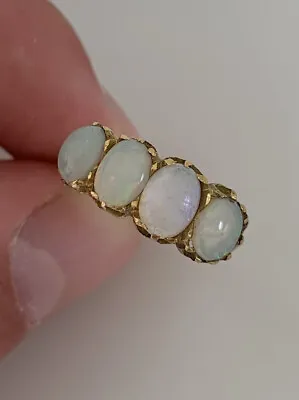 £86 • Buy 18ct Gold Victorian Natural Opal 4 Stone Ring, 18k 750 1890