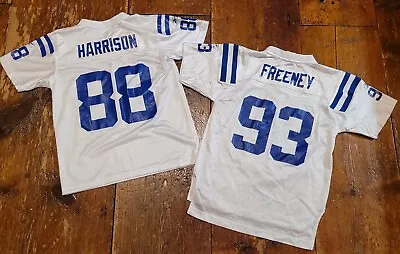 Marvin Harrison & Dwight Freeney Colts White Reebok Jerseys - Youth Medium 10-12 • $19.99