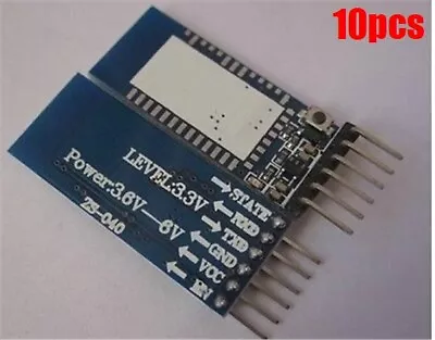 10Pcs Bluetooth Module HC-05 06 Serial Transceiver Interface Base Board Ic Ne Cm • $10.68