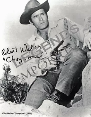 $5.95 • Buy CHEYENNE - Clint Walker Autographed  8 X10  B&W Photo Copy  CW-04