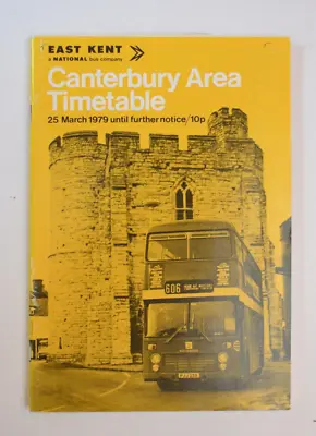 Bus Coach Timetable East Kent Canterbury Area 25th March 1979 • £10