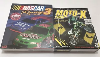 NASCAR Racing 3 & Moto-X 2000 Motocross Windows 98/95 CD-Rom NIB NEW Sealed 1999 • $125