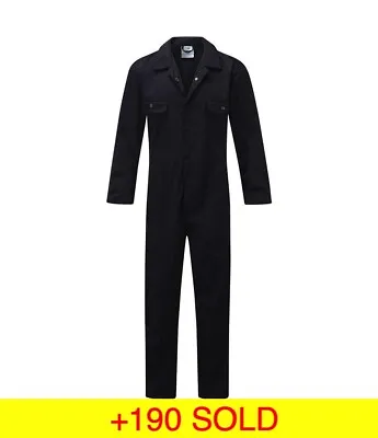 Mens / Ladies Stud Front Boilersuit Coverall Overalls Workwear College Mechanics • £15.49