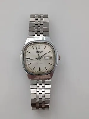 Tegrov Swiss Made 17 Jewels Vintage Mechanical Mens Watch • £40