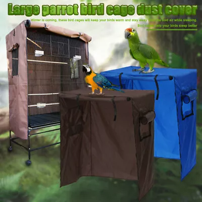 Large Waterproof Oxford Bird Cage Cover Parrot Sleep Helper Dustproof Protector • $30.96