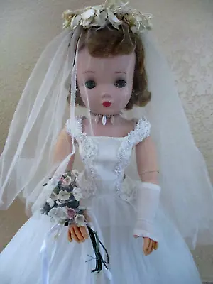 1960's VINTAGE M. ALEXANDER  CISSY  BRIDE DOLL~20  TAGGED ORIG. DRESS~BLONDE • $375