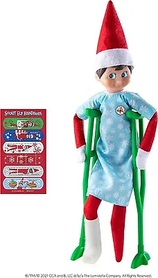 $20 • Buy Elf On The Shelf Self Care Kit Crutches Cast Claus Couture Clothes Outfit NEW 