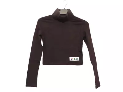 £29.99 • Buy Fila Petite Roll Neck Crop Top Black Size XXS Rrp £35 DH100 VV 08