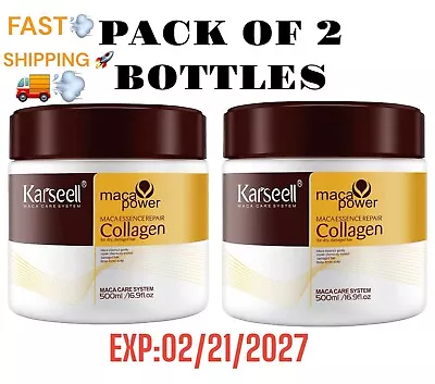 2 Karseell Collagen Hair Treatment Deep Repair Conditioning Argan Oil BB:02/2027 • $46.99