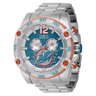 Invicta NFL Miami Dolphins Men's Watch - 52mm Steel 45419 • $199.99