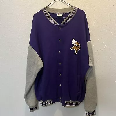 90s Rare NFL Men’s Minnesota Vikings Varsity Jackets Sz 2x Purple/Gray • $60