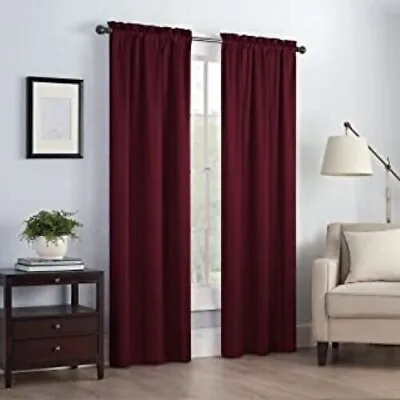 ECLIPSE Thermal Insulated Single Panel Rod Pocket Darkening Curtains 42 X95  • $20