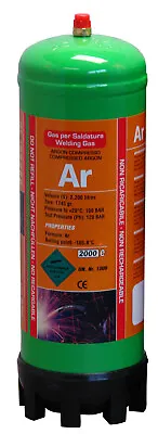 Argon 2.2L Gas Bottle For MIG/TIG Welding - Disposable Cylinder • £37