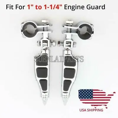 $62.66 • Buy 1  To 1-1/4  Engine Guard Highway Foot Pegs For Yamaha V Star 650 950 1100 1300