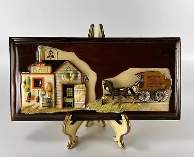 American Nantucket Folk Art Diorama Wall Hanging Assemblage Primitive Rustic VTG • $39.65