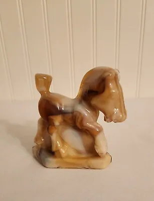 Vintage Imperial Carmel Slag Glass Horse Pony Stallion Figurine Paperweight  • $22