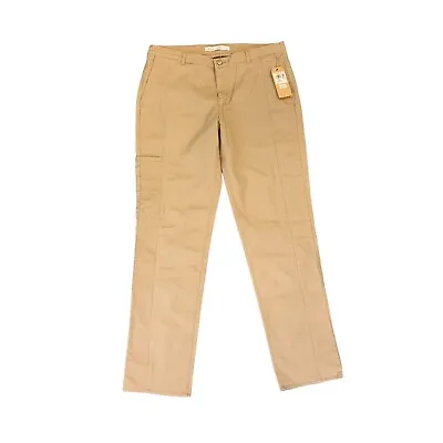 Woolrich Vista Straight Pants Womens 8 Biscuit Brown Welt Back Stash Pockets • $21.20