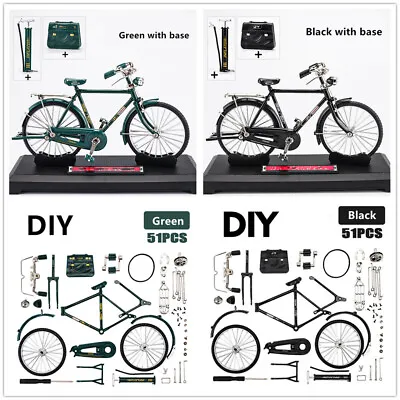 Retro Bicycle Model Toy Miniature Diecast Toys Crafts DIY For Home Office Decor • £12.49