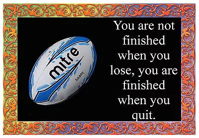 -a3- Rugby Inspirational Motivational Quote Poster Print #33 • £4.32