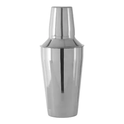 Stainless Steel Shiny Cocktail Shaker 500ml Attractive Design Home Bar Kitchen • £9.99