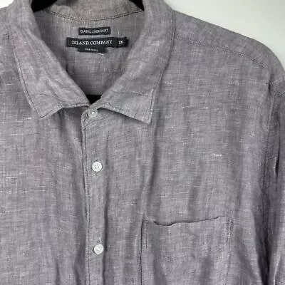 Island Company Classic Linen Button Front Shirt • $27.99