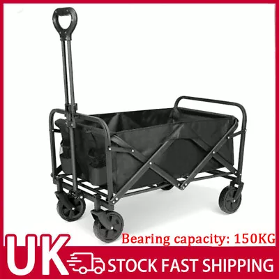 Heavy Duty Foldable Camping Outdoor Garden Trolley Cart Wagon Truck Wheelbarrow • £36.99