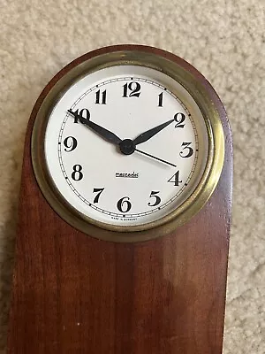 Vintage Mercedes Mantle Desk Wooden Clock - UNTESTED  • $16