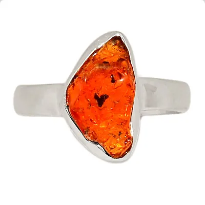 Natural Mexican Opal Rough 925 Sterling Silver Ring Jewelry S.8 CR32904 • $10.99