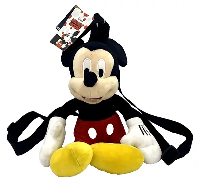 Toddler Disney Licensed Mickey Mouse 15  Plush Backpack With Black Straps - NWT • $25
