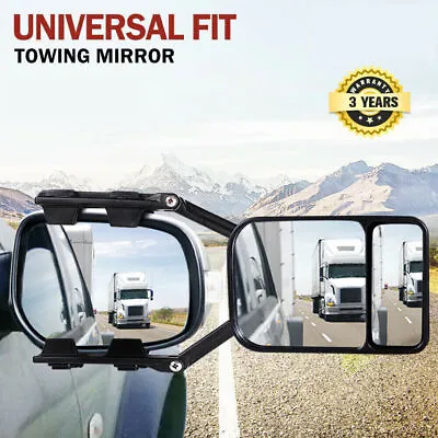 $44.45 • Buy Universal Adjustable Clip On Towing Mirror Trailer Safe Hauling Extension Mirror