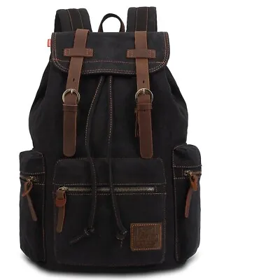 Vintage Backpacks Kaukko Canvas Laptop Ladies Men's Schoolbag Daypack ForTravel  • $41.99
