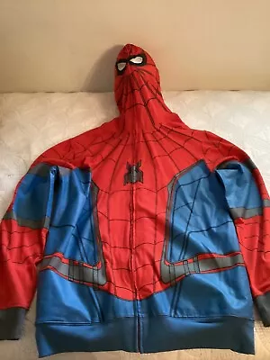 Marvel Spiderman Full Face Zip Up Hoodie Jacket Sweater Homecoming Men Sz Large. • $24.99