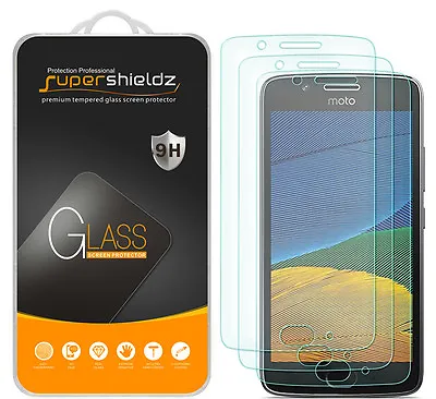 3X Supershieldz For Motorola Moto G5 Tempered Glass Screen Protector Saver • $9.99