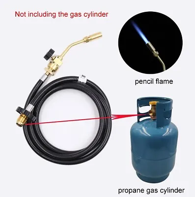 Mapp Propane Gas Tank Turbo Torch Hose Adapter Kit Brazing Soldering Welding New • $26.99