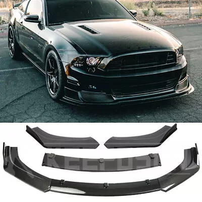 For Ford Mustang 05-14 S197 Carbon Fiber Front Bumper Lip Splitter 3PCS Body Kit • $89.25